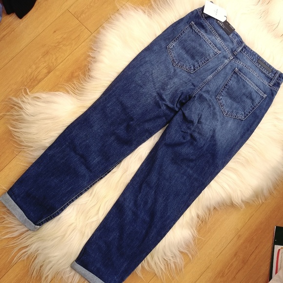 NWT CUFFED DISTRESSED DENIM JEANS - Picture 7 of 8
